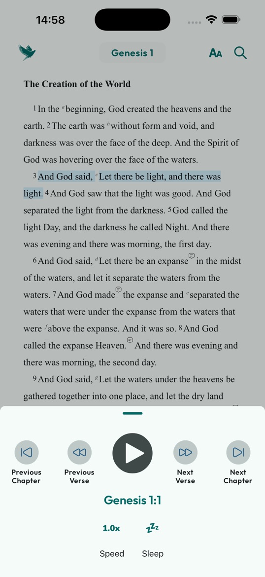 ESV-CE Catholic Bible app screen 2