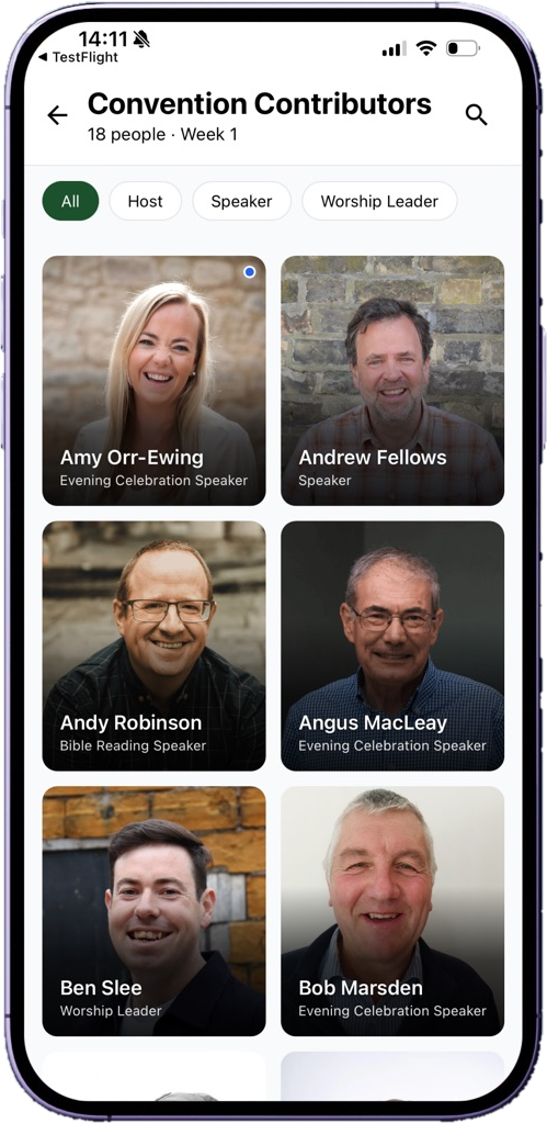 Keswick Convention app screen 3