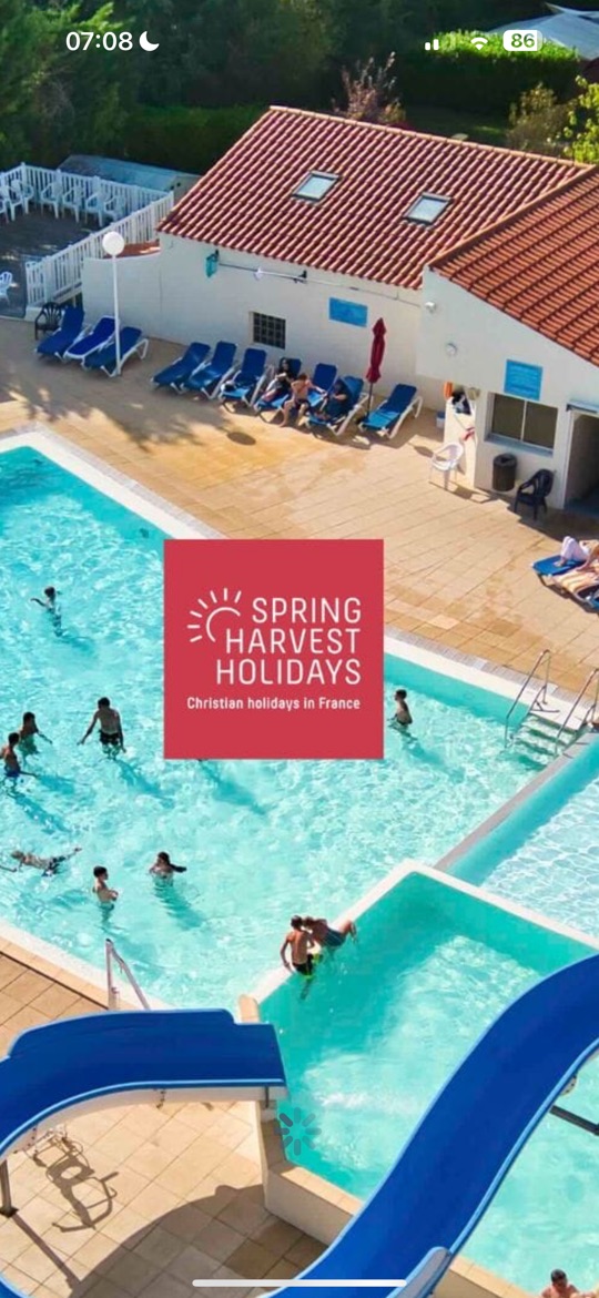 Spring Harvest Holidays app screen 1